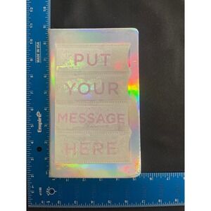 Holographic Iridescent Hardcover Lined Journal Put Your Message Here Customizabl